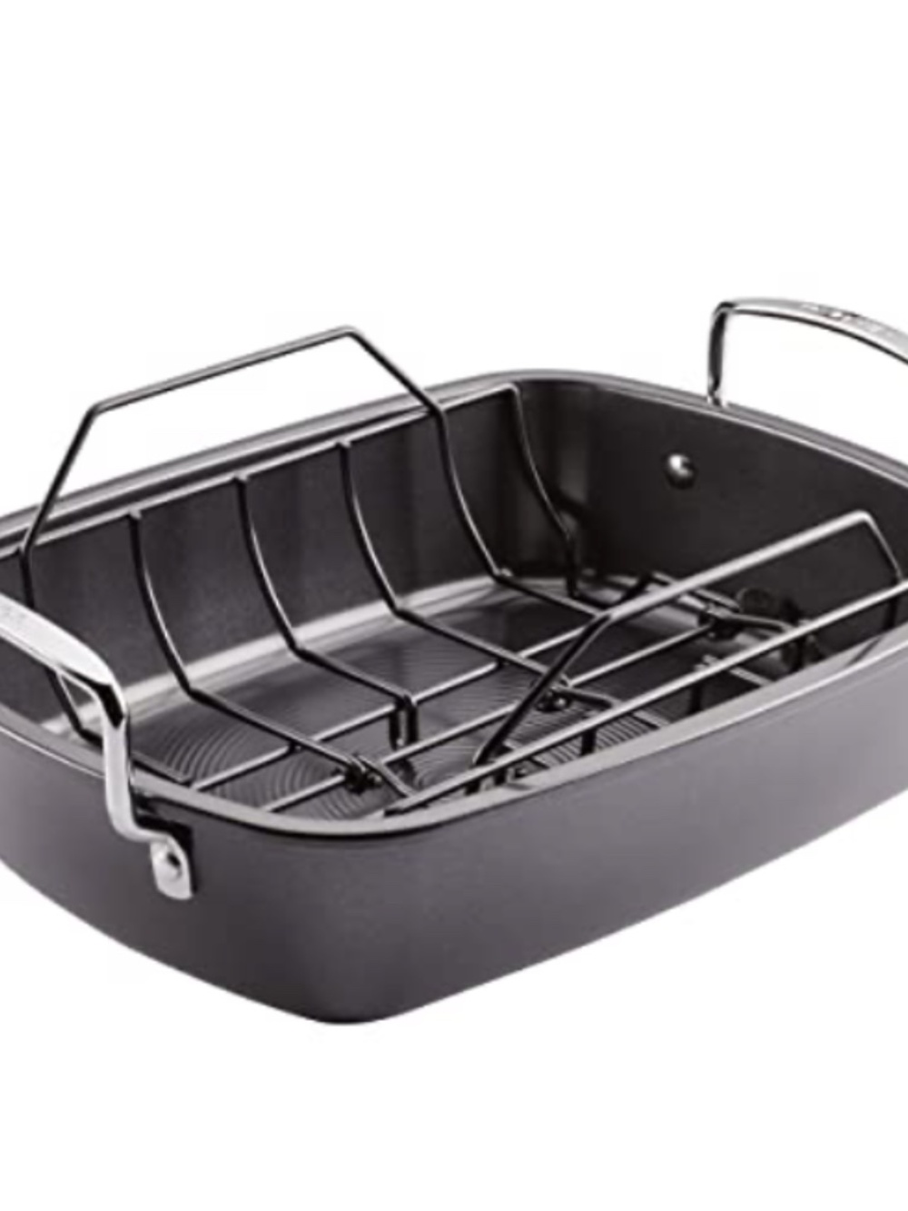 Circulon 17 X 13 Nonstick Roasting Pan with Easy Serve Rack Black NEW OPEN BOX